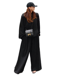 Loose Urban Wide Leg Elastic Waist Track Pants