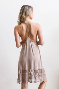 T-Back Lace Midi Slip