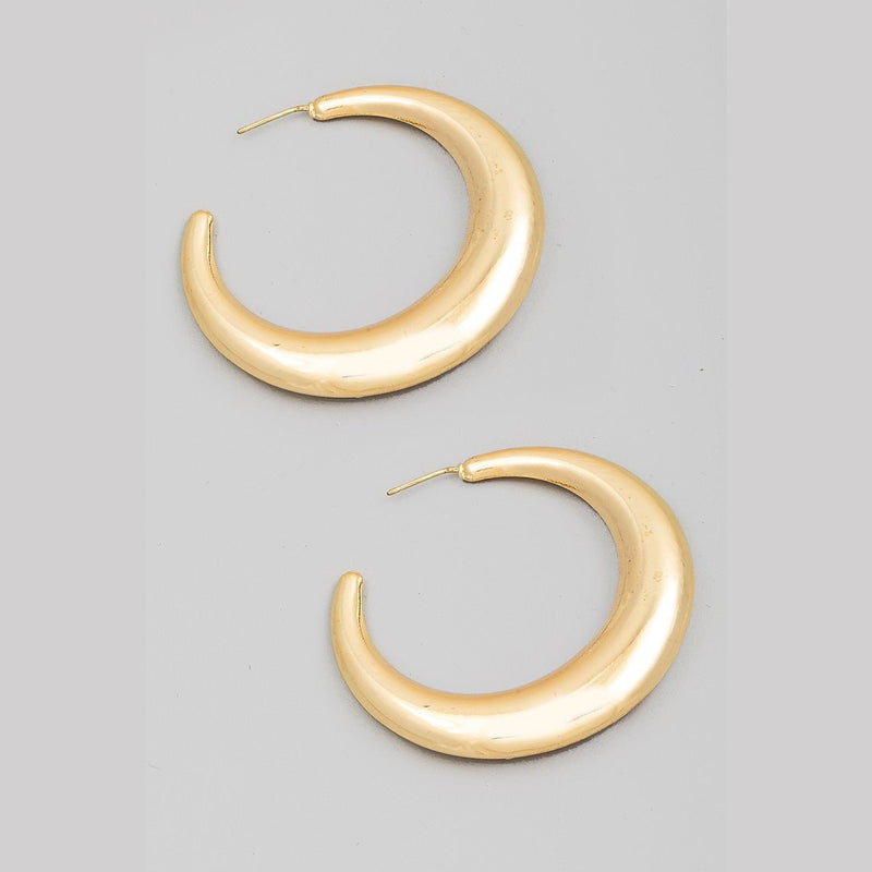 Crescent Hoop Earrings