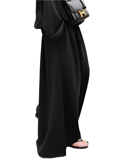 Loose Urban Wide Leg Elastic Waist Track Pants