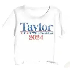 Taylor For President Cropped Tee Shirt