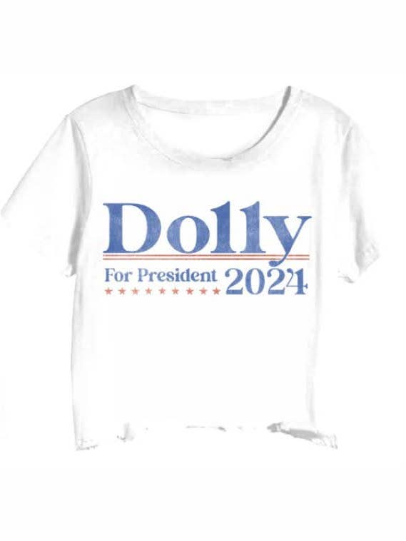 Dolly For President Cropped Tee Shirt