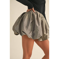 Metallic Ballon Mini Skirt