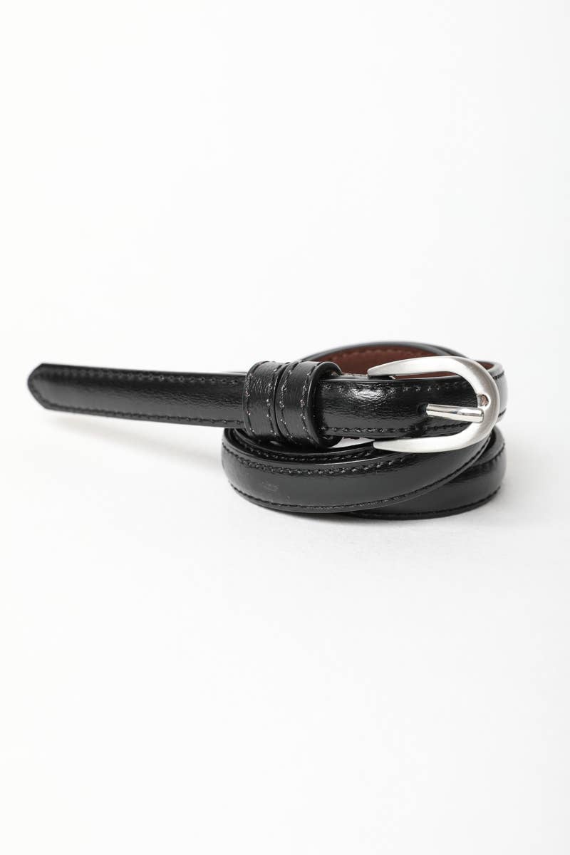Skinny Horseshoe Buckle Belt