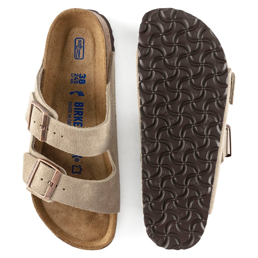 BIRKENSTOCK Arizona ベージュ SOFT FOOTBED 25 Birkenstock Arizona Softbed Taupe Suede R - Kunitz Shoes