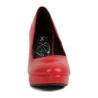 Croc Block Heel Pumps