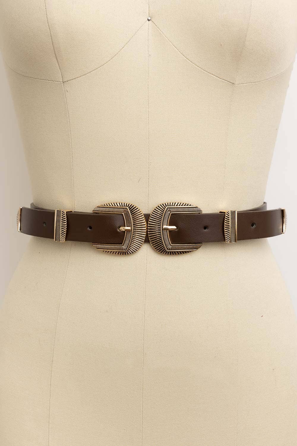 Double Buckle Western Style Belt