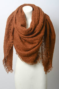 Cozy Mohair Square Scarf Blanket Wrap