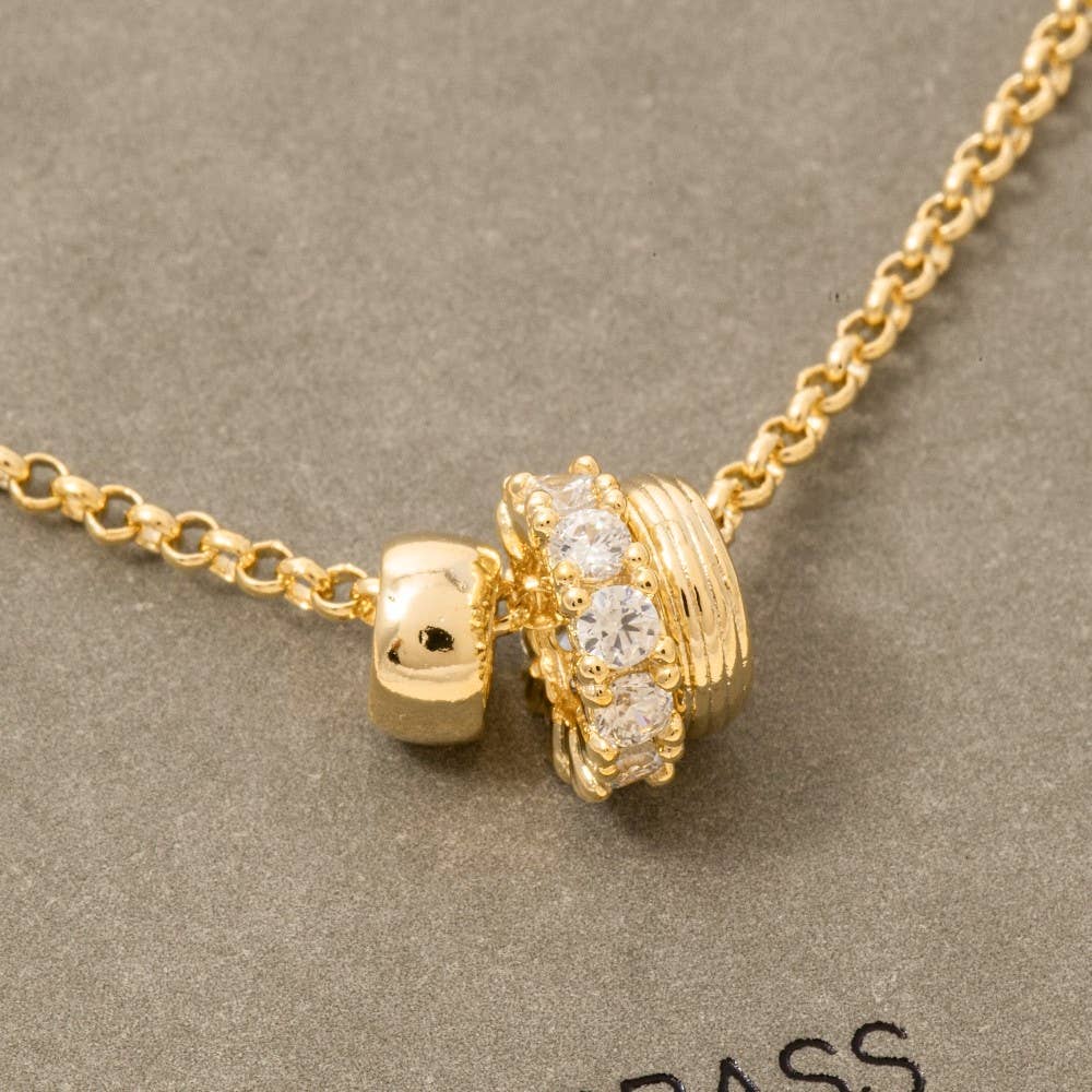 Mixed Ring Charms Dainty Chain Necklace