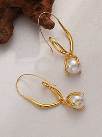 Geometric Drop Earrings: GOLD / One_size