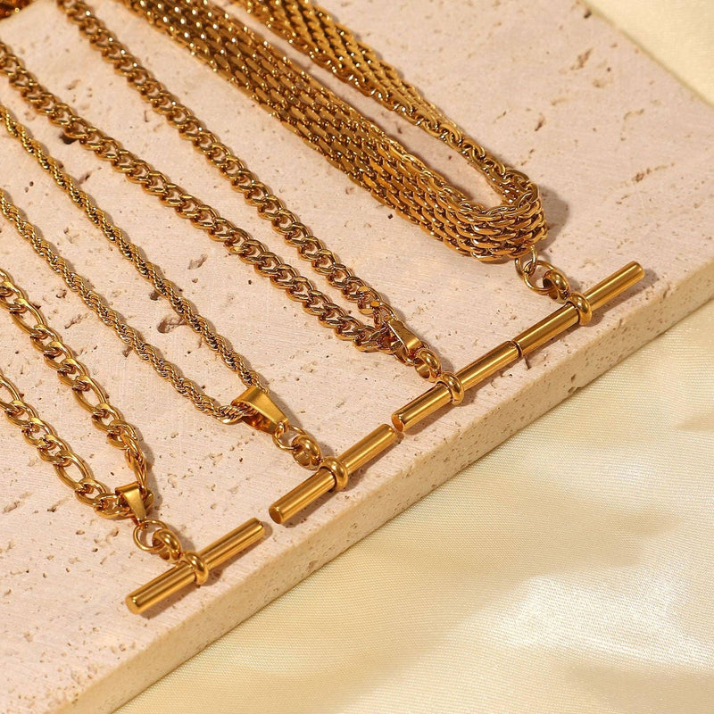 Punk T-Bar Pendant Necklace DPJN42: 2