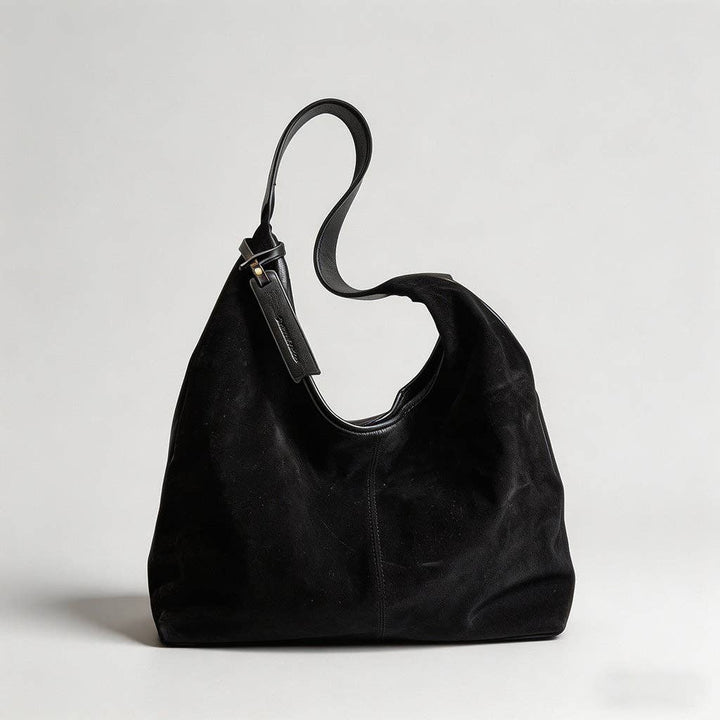 Vintage Suede Hobo Shoulder Bag: Chocolate / One Size