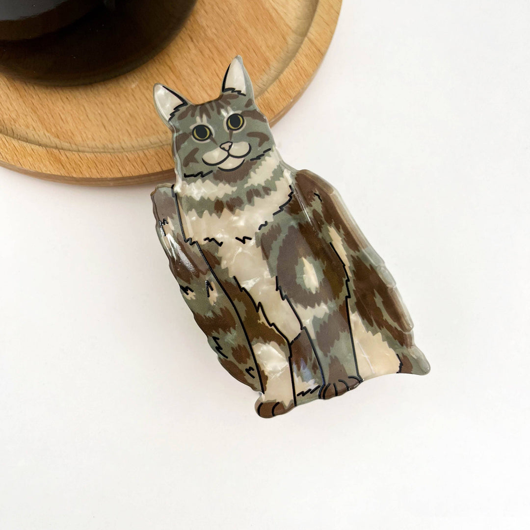 Sitting Cat Hair Claw Clip Collection, Animal Hair Clip: Ocelot