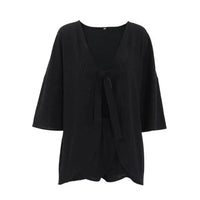 String Tie Shirt And Short Seys DPS1911: Black / S