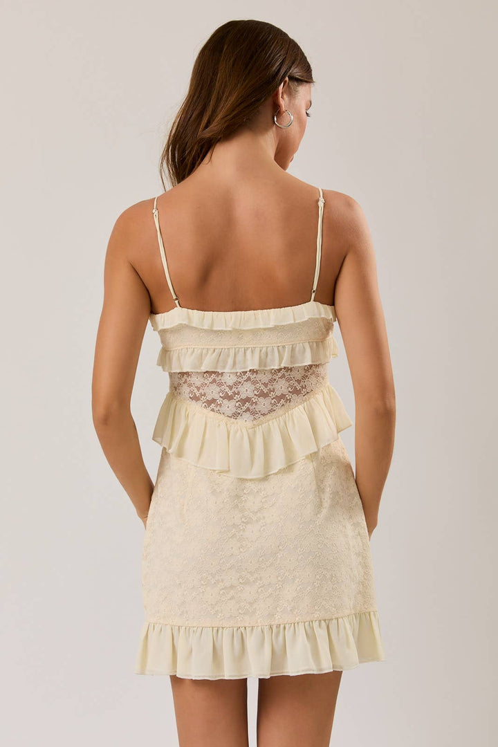 Mini Dress with Ruffles &amp; Lace