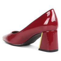 Patent Block Heel Pumps