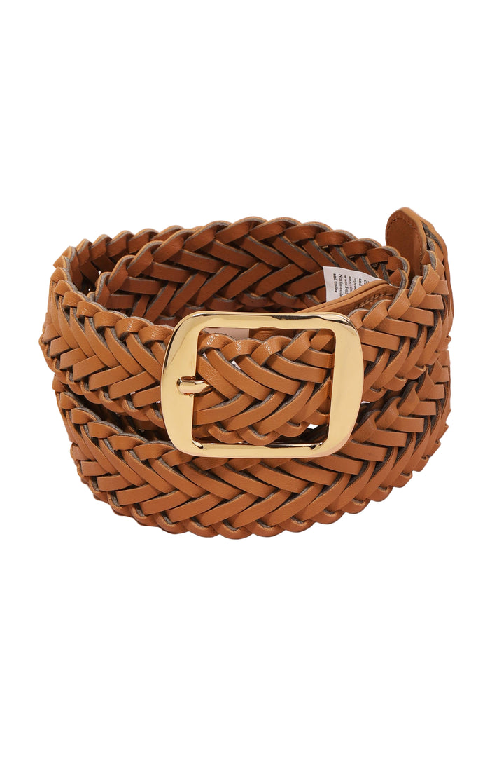 Faux Leather Braided Belt
