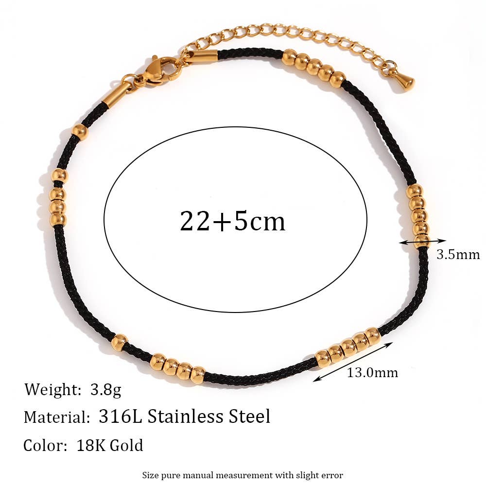 Multi Style 18K Gold Plated Steel Chain Bracelets - FGS: A