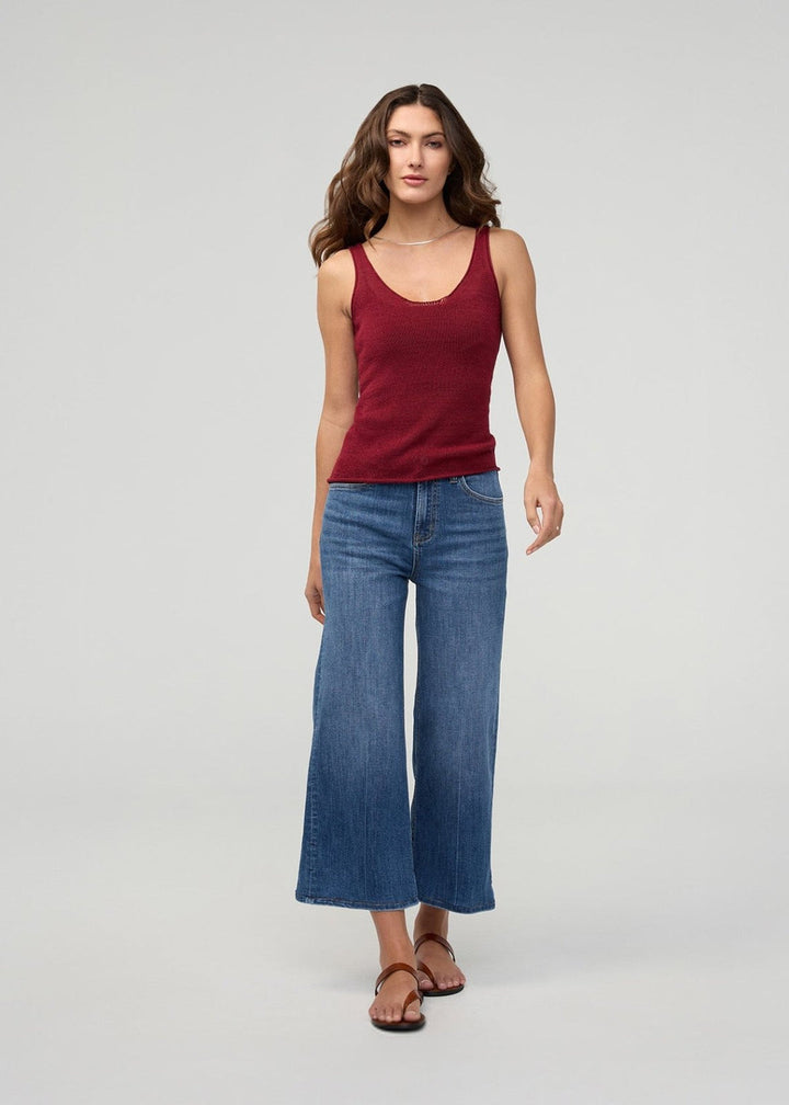 Du/er Performance Denim+ High Rise Wide Leg Cropped Jean