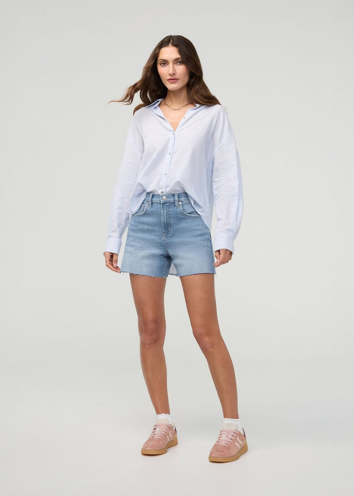 Performance Denim+ High Rise Relaxed Short Vintage Seaside