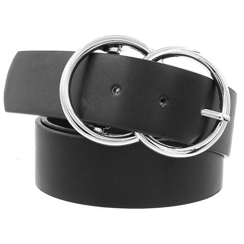 Double Circle Faux Leather Belt