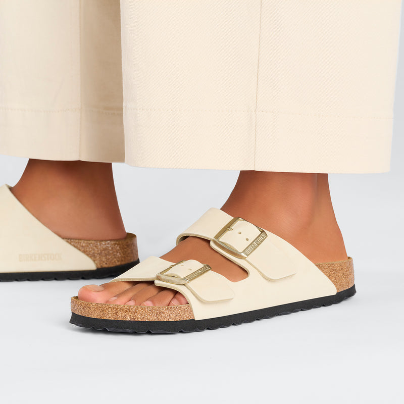 Birkenstock Arizona Soft Footbed Ecru Nubuck