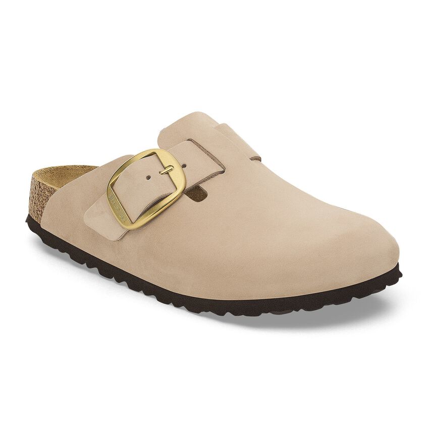 Boston Big Buckle Nubuck Leather Sandcastle