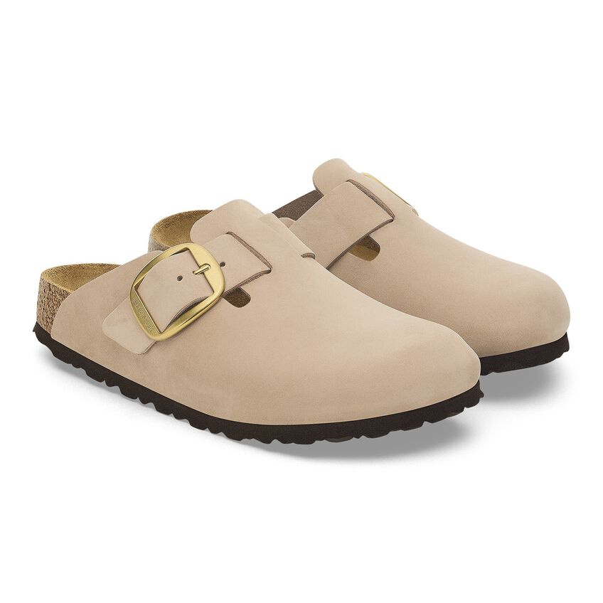 Boston Big Buckle Nubuck Leather Sandcastle