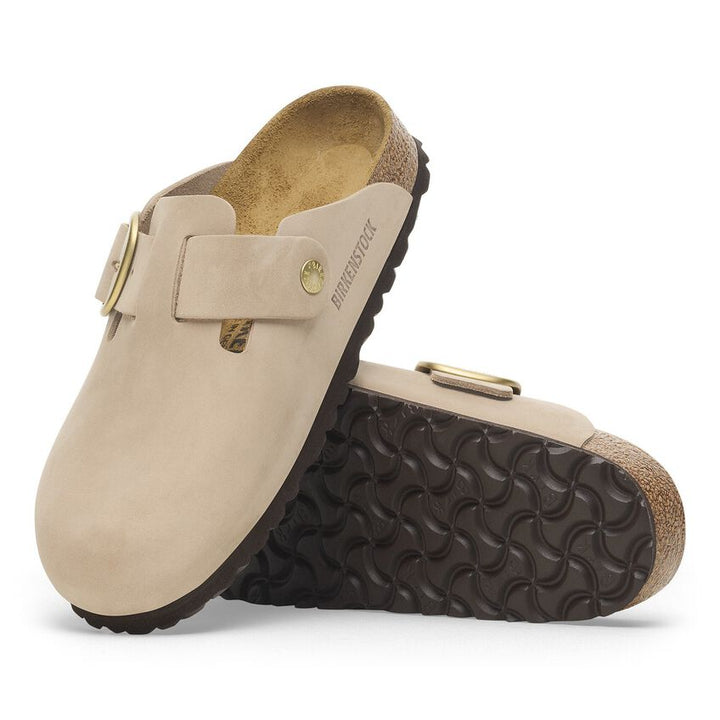 Boston Big Buckle Nubuck Leather Sandcastle