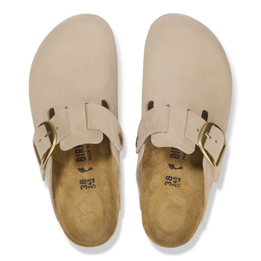 Boston Big Buckle Nubuck Leather Sandcastle