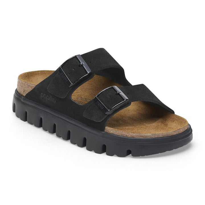 Birkenstock Arizona Chunky Platform Black Suede