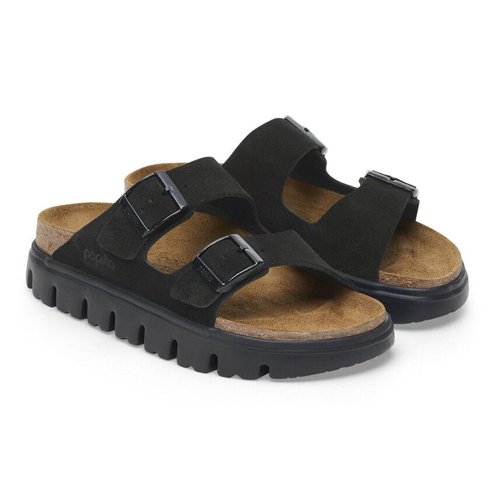 Birkenstock Arizona Chunky Platform Black Suede