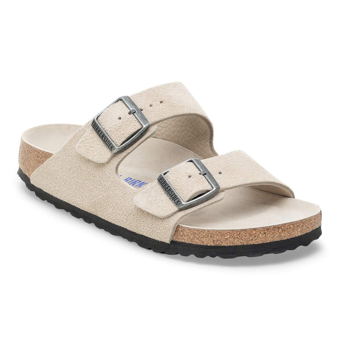 Birkenstock Arizona Arizona Soft Footbed Suede Leather Oyster Tonal
