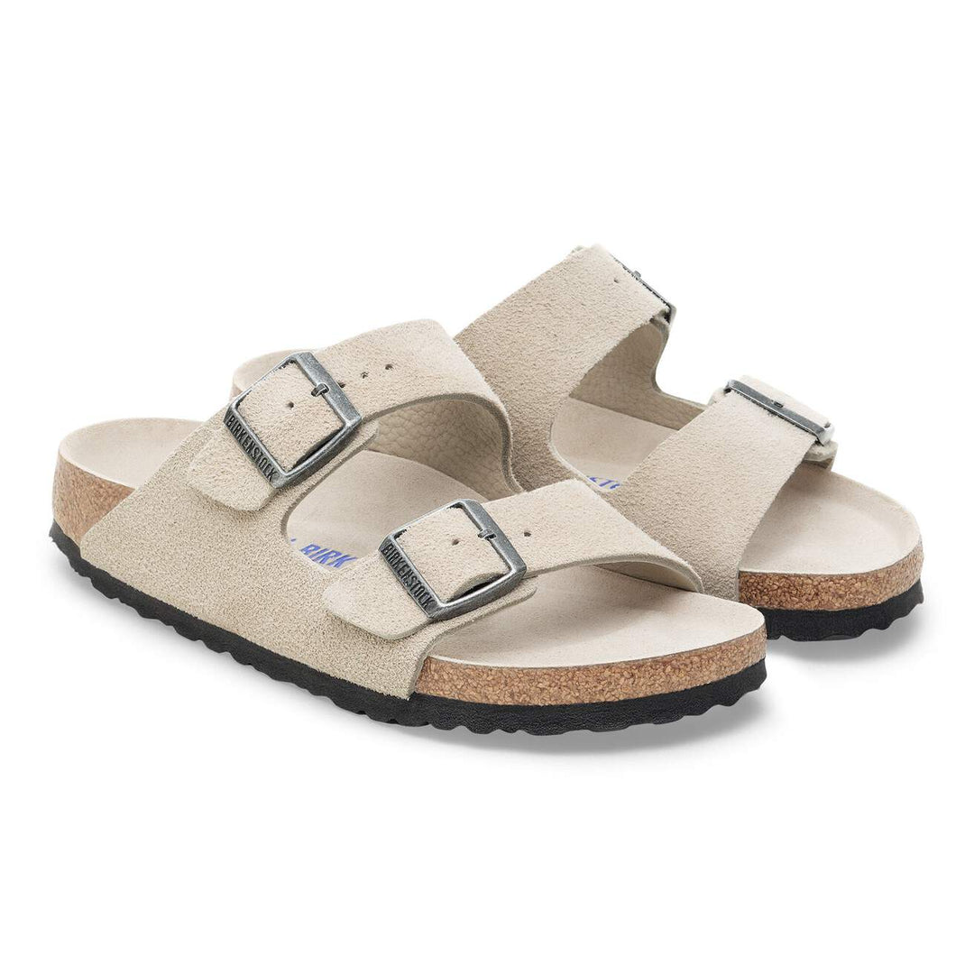 Birkenstock Arizona Arizona Soft Footbed Suede Leather Oyster Tonal