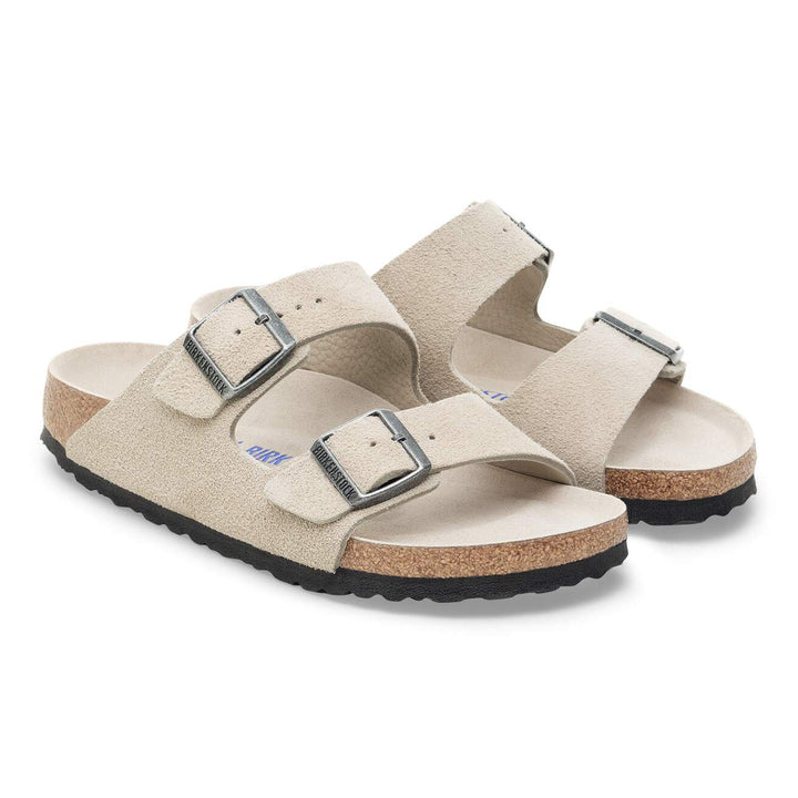 Birkenstock Arizona Arizona Soft Footbed Suede Leather Oyster Tonal