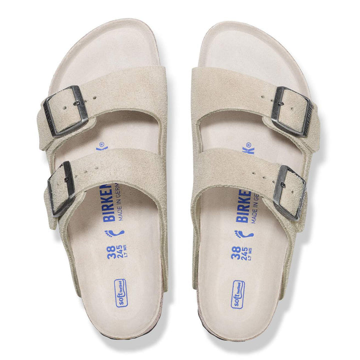 Birkenstock Arizona Arizona Soft Footbed Suede Leather Oyster Tonal