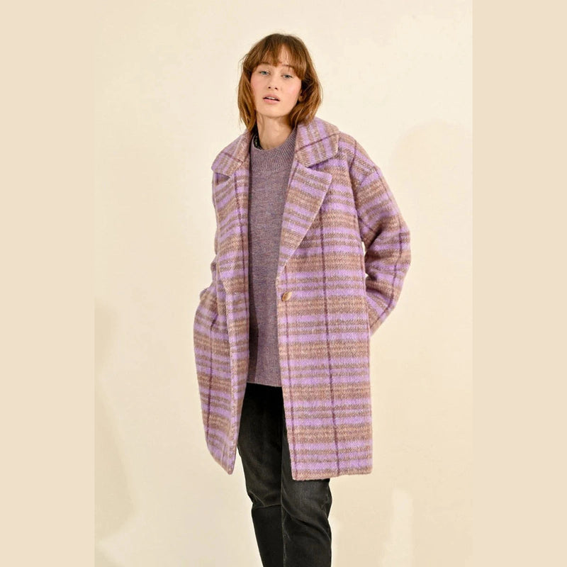 Molly Bracken Checked Overcoat