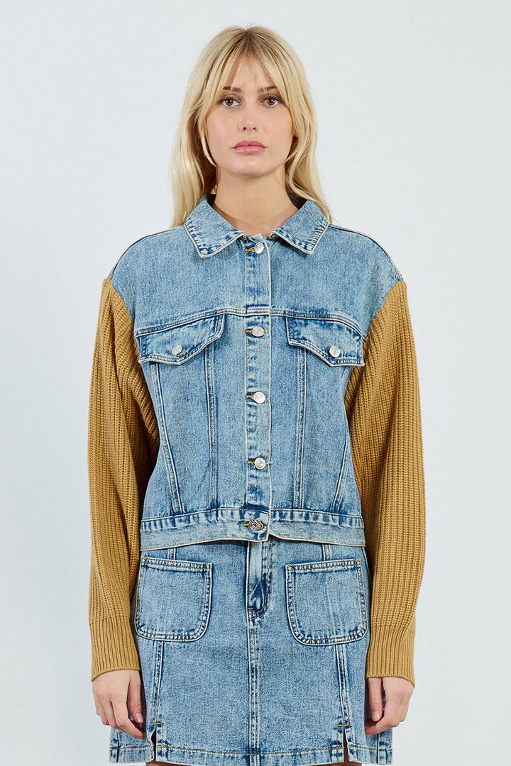 Molly Bracken Woven Denim Jacket