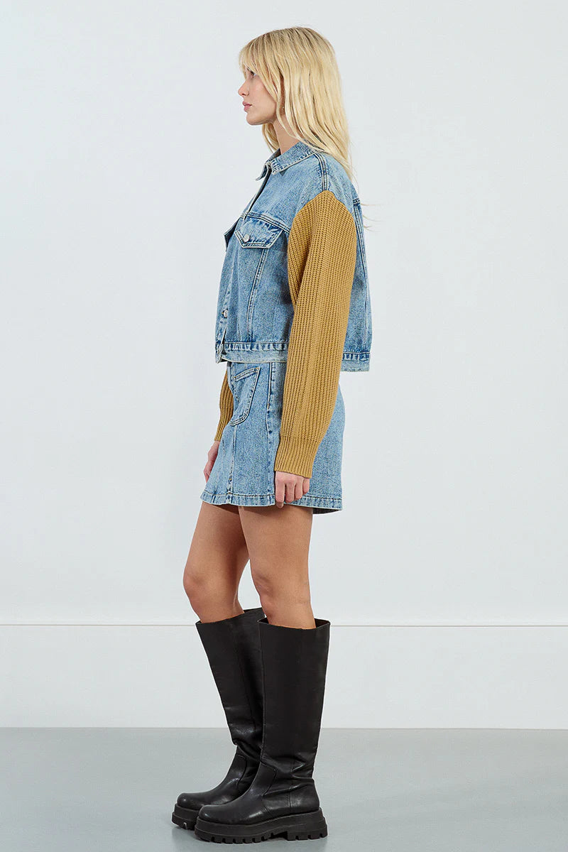 Molly Bracken Woven Denim Jacket