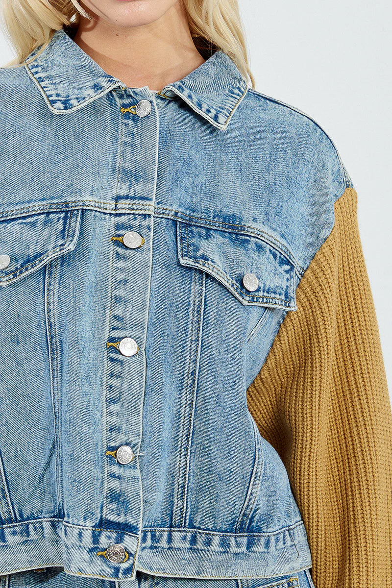 Molly Bracken Woven Denim Jacket