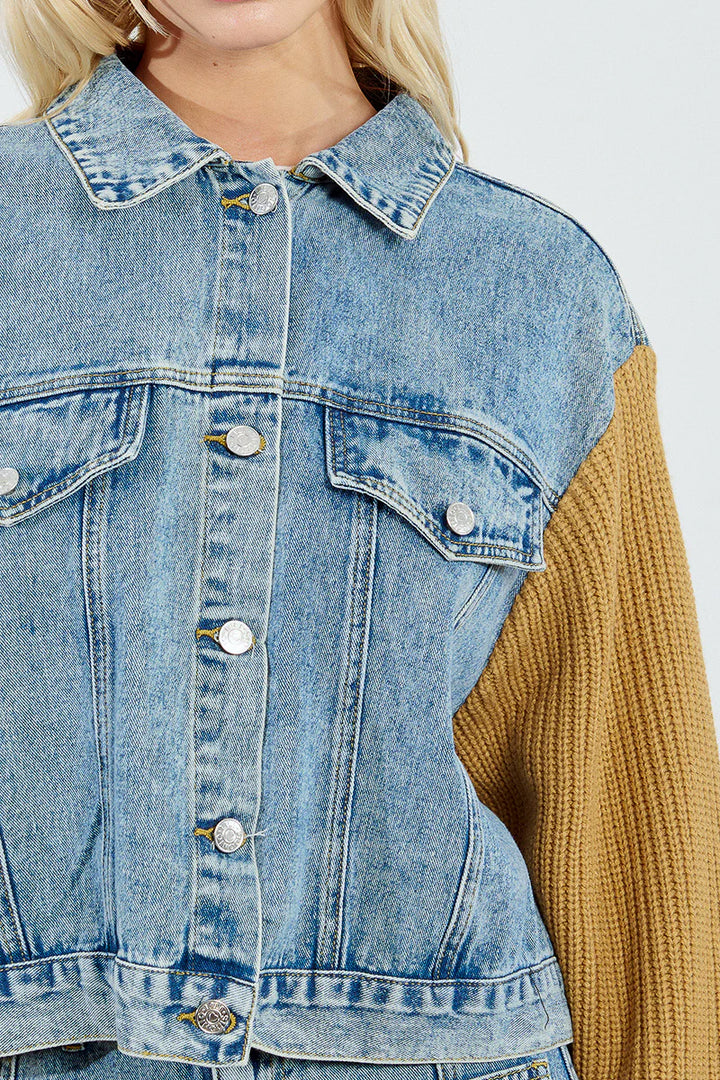 Molly Bracken Woven Denim Jacket