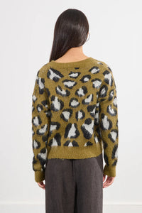Molly Bracken Leopard Print Knitted Sweater