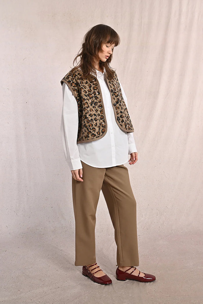 Molly Bracken Woven Sleeveless Jacket