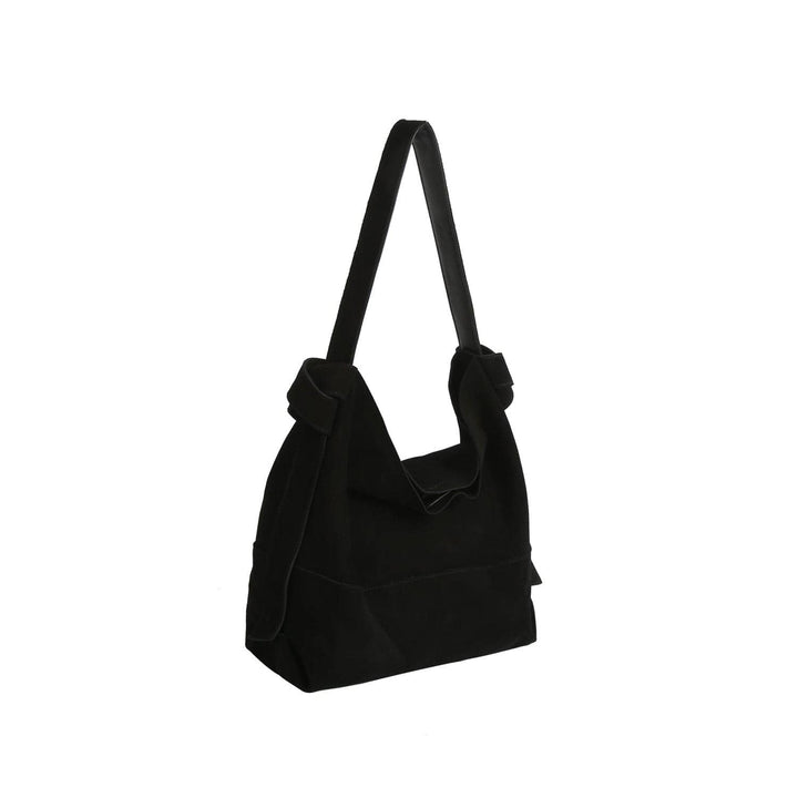 CJF116 Real Genuine Suede 2 in 1 Hobo Bag With Pouch: Coffee
