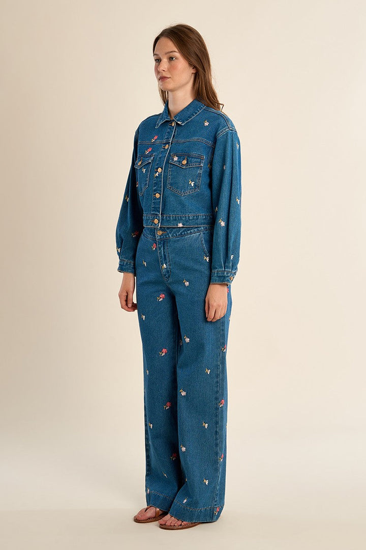 Molly Bracken Embroidered Denim Jacket