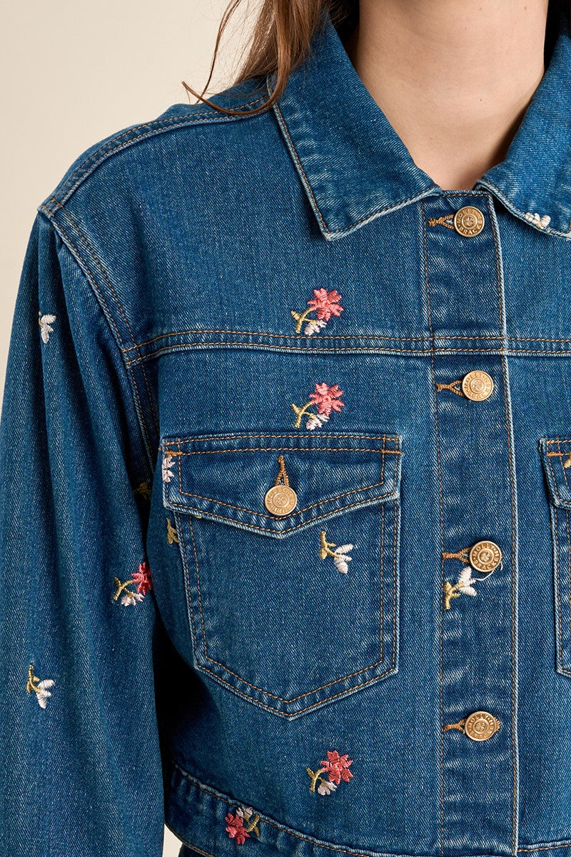 Molly Bracken Embroidered Denim Jacket