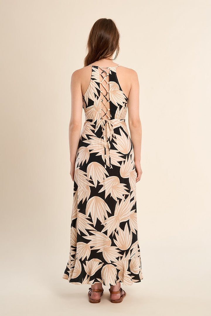 Molly Bracken Palm Print Maxi Dress