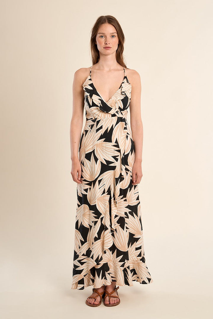 Molly Bracken Palm Print Maxi Dress