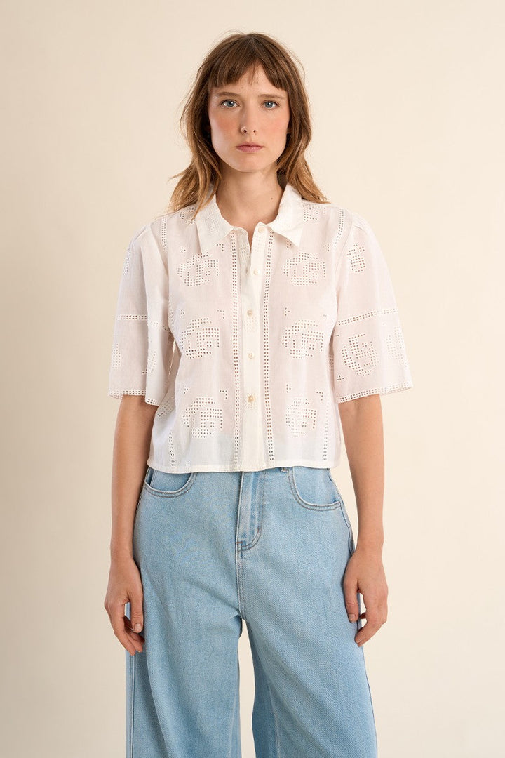 Molly Bracken Embroidery Cotton Shirt