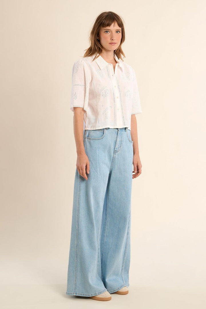 Molly Bracken Embroidery Cotton Shirt